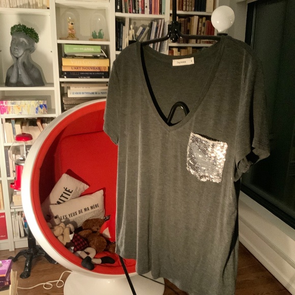 Top t-shirt Bling bling glam on the pocket - Picture 1 of 4